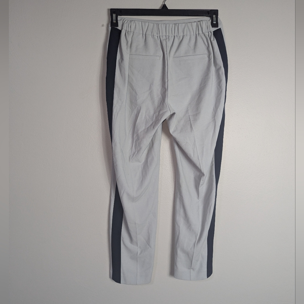 4 Banana Republic Gray Hayden Straight Leg Stripe Side Pants